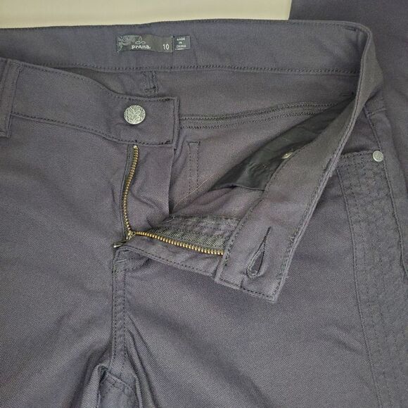 Prana Jenna Moto Stretch Coal Pants Size 10 - Picture 10 of 13
